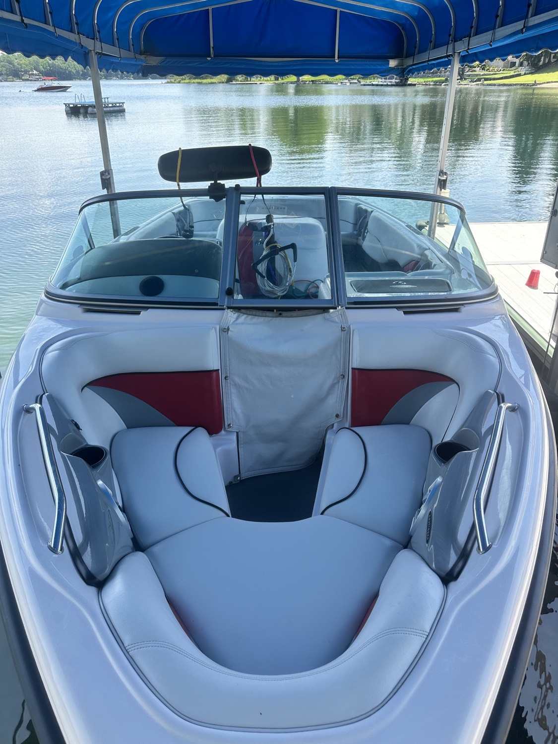 The same boat bow seats after AL detailing, clean and protected